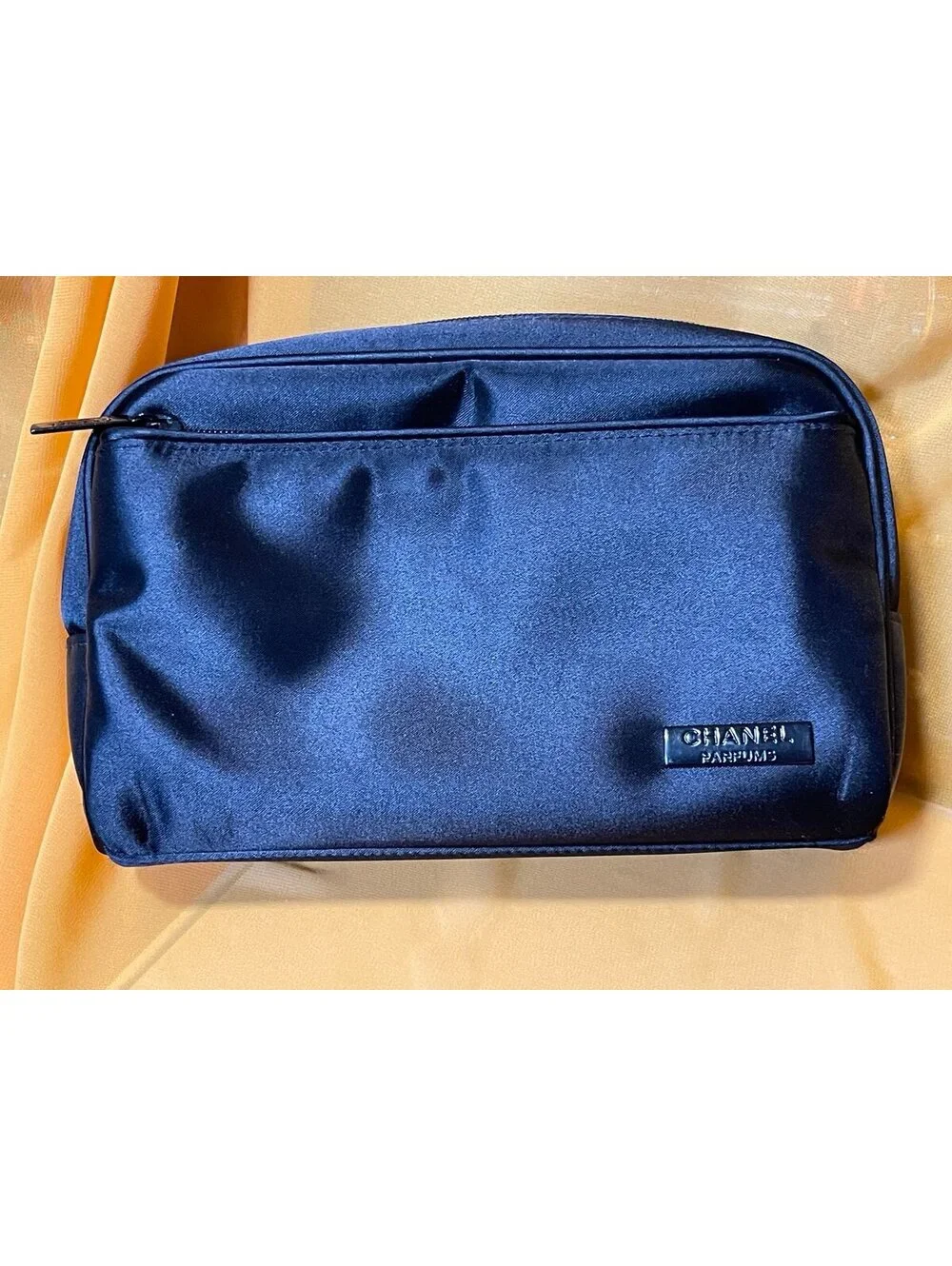 Chanel Parfums Black Cosmetic Bag
